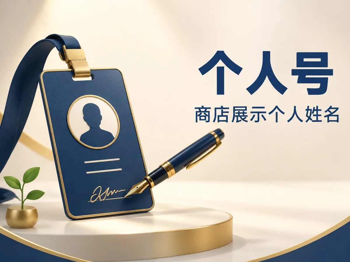 个人号：商店展示个人姓名，主体是个人